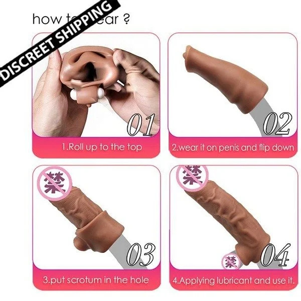 555 Vibrating Silicone Penis Sleeve Reusable And Washable