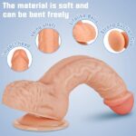8 Inches Real Skin Color Dildo - Soft And Flexible