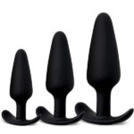 Black Color Silicone Anal Plug For Beginner