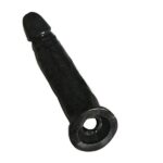 Black Colour Jumbo Penis Sleeve Extender Reusable And Washable