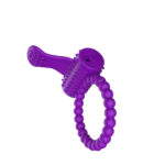 Tongue Pleasure Bolt Vibrating Cock Ring - Pink And Purple