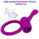 Tongue Pleasure Bolt Vibrating Cock Ring - Pink And Purple