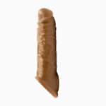 Chocolate Colour Jumbo Penis Sleeve Extender Reusable And Washable