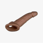 Chocolate Colour Jumbo Penis Sleeve Extender Reusable And Washable