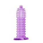 Crystal Dotted Condom Reusable Sleeve - Transparent , Purple , Pink