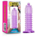 Crystal Dotted Condom Reusable Sleeve - Transparent , Purple , Pink