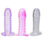 Crystal Dotted Condom Reusable Sleeve - Transparent , Purple , Pink