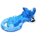 Duck With Tongue Vibrating Pleasure Cock Ring - Blue