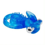 Duck With Tongue Vibrating Pleasure Cock Ring - Blue