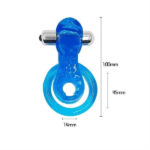 Duck With Tongue Vibrating Pleasure Cock Ring - Blue