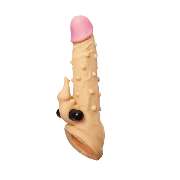 Reusable Washable Dragon Silicone Condom Penis Sleeve With Vibrator