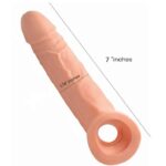 Skin Colour Jumbo Penis Sleeve Extender Reusable And Washable